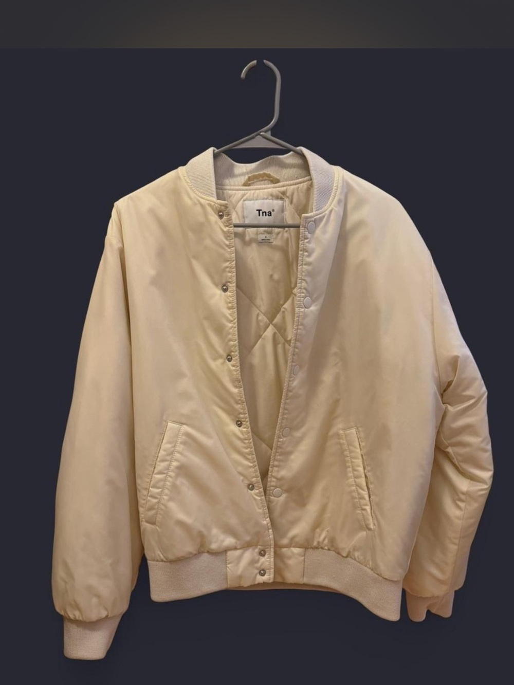 TNA Cream Bomber Jacket -  Lightweight Coat